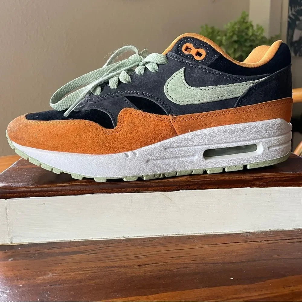 Nike Men’s Air Max 1 Premium Ugly Duckling - Honeydew Orange Gray White Size 5